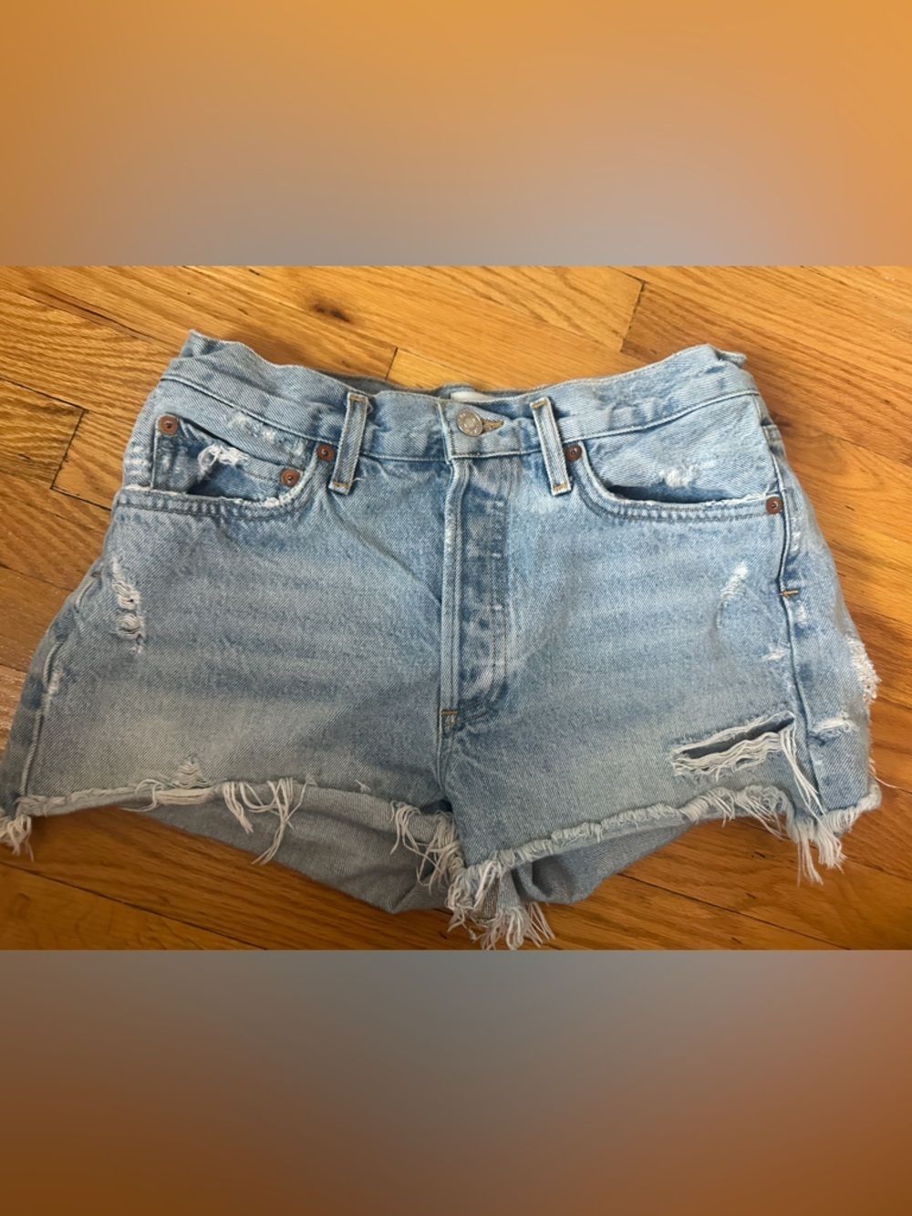 Agolde Parker Distressed Shorts Size 26